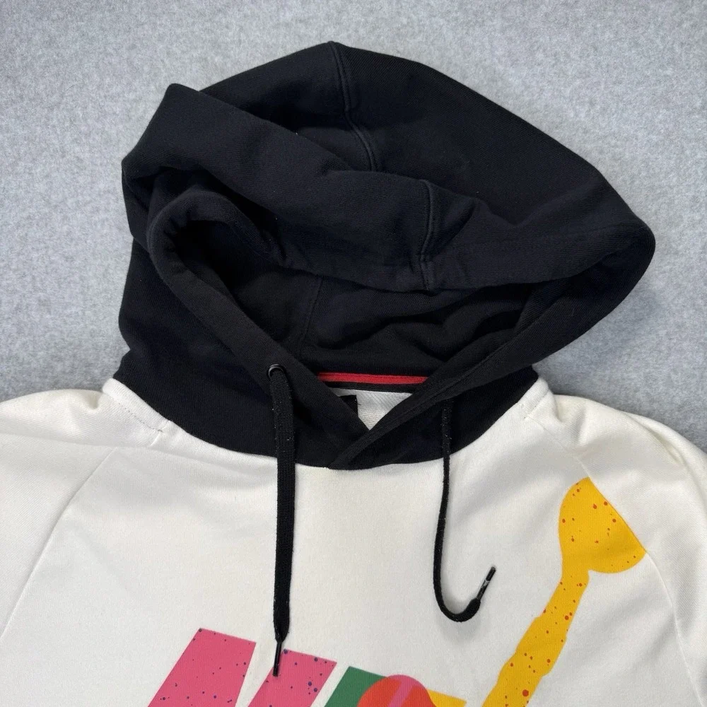 Jordan Hoodie Mens L White Black Jumpman Classics Nike Air Pullover CV7411-100
